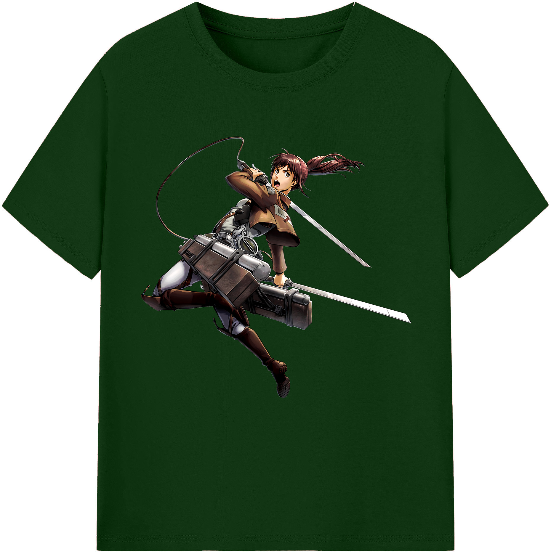 （画像用） 進撃の巨人 サシャ·ブラウス Attack on Titan Sasha Blaus 綿100％半袖Tシャツ（フロントプリント）